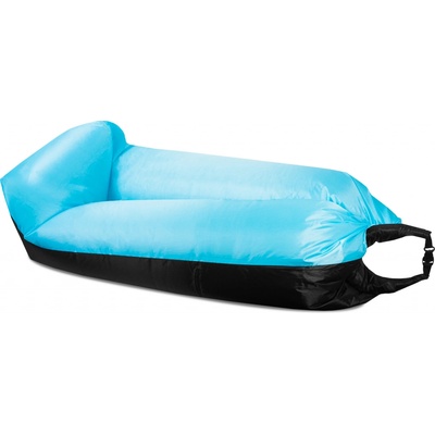 Aga nafukovací vak LAZY BAG 230x70 cm Černý/Modrý – Zbozi.Blesk.cz