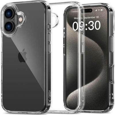 Tech-Protect Калъф за iPhone 16, Tech-Protect FlexAir Hybrid Clear Case, Прозрачен (5906302311620)