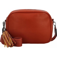 Trendy dámská koženková crossbody kabelka Wicawa oranžová