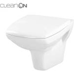 Cersanit Тоалетна чиния Cersanit Carina New Clean On с капак с плавно затваряне, бяла (K701-033)