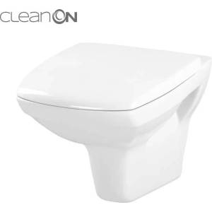 Cersanit Тоалетна чиния Cersanit Carina New Clean On с капак с плавно затваряне, бяла (K701-033)