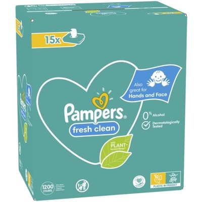 Pampers Мокри кърпички Pampers Fresh Clean - 15x80 броя