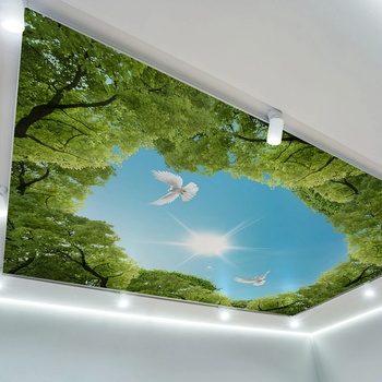 Art Gift Decor Фототапет за таван Между дърветата