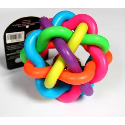 TPR lopta proplétaný s rolničkou 10 cm