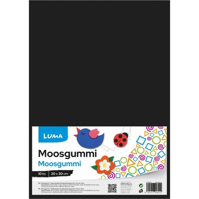 LUMA Moosgummi A4 černá - balení 10 ks