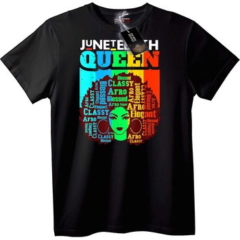 NOONEBRAND Тениска Кралица на Juneteenth - S, Black