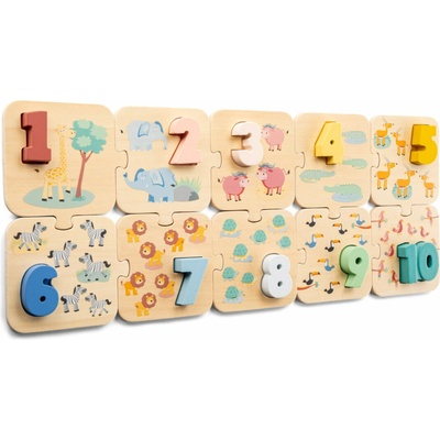 New Classic Toys Puzzle učíme sa číslice safari
