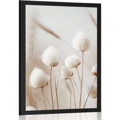 Plakát bavlněné stonky - 20x30 silver