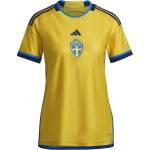 adidas Дамска футболна фланелка Adidas Womens adidas Sweden Home Shirt 2022 - Eqt Yellow