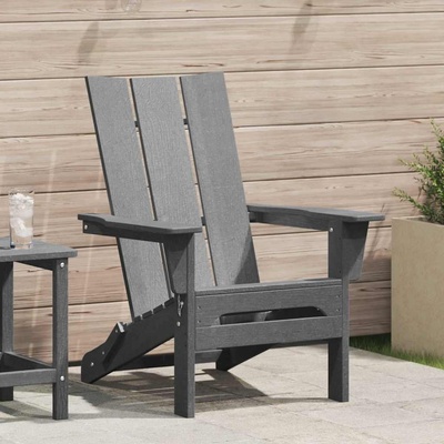 Omaxi 890542 Skládací Adirondack židle Světle šedá 74.5 x 80.5 x 90cm Plast