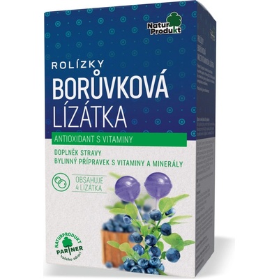 Naturprodukt Borůvková lízátka multivitamin 4 lízátka