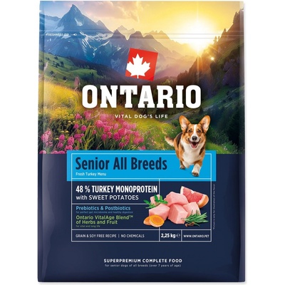 Ontario Senior All Breeds Monoprotein Turkey & Sweet Potatoes 2,25 kg