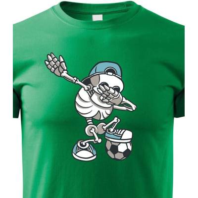 Dětské tričko Fotbalová kostra dab dance Zelená Canvas Dětské tričko Bezvatriko.cz 2686
