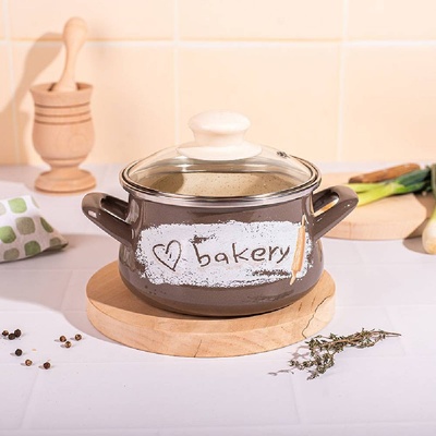 Metalac Posude 14 см емайлирана тенджера Metalac Posude с декор BAKERY (1012029)