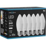 Mexen Nova 6x LED крушка E27, C37, 8W, неутрална - 4000K, 840 lm - L102-E27-0840-01x06 (L102-E27-0840-01x06)