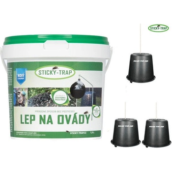 Sticky Trap Set 3 ks Kyblík a Lep 1,5 l