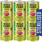 WILD FARM Premium Grain Free Turkey and Veal 6x400g - беззърнена храна за кастрирани котки