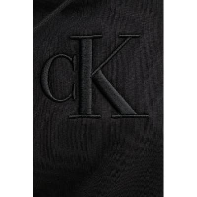 Calvin Klein Суичър Calvin Klein Jeans в черно с качулка с апликация J20J224718 (J20J224718)