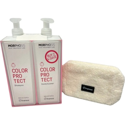 Framesi Хидратиращ шампоан и балсам за запазване на цвета Framesi Morphosis Color Protect + подарък несесер