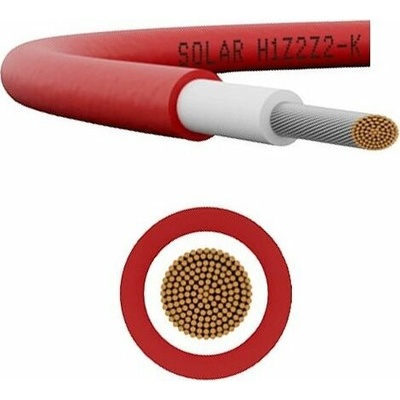 JK Solární kabel 6mm 1m červený