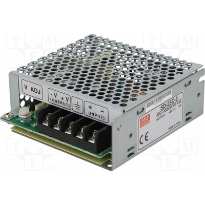 MEAN WELL SD-25C-5 Měnič: DC/DC; 25W; Uvst: 36÷72VDC; Uvýst: 5VDC; Ivýst: 5A; k vestavbě