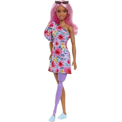 Barbie Modelka 189 Květinové šaty na jedno rameno