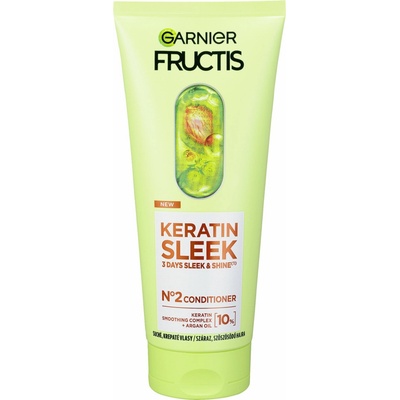Garnier Fructis Keratin Sleek kondicionér na suché a krepovité vlasy 200 ml