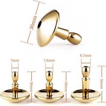 SuperLove Mushroom Urethral Plugs Set Gold