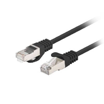 Кабел Lanberg patch cord CAT. 6 FTP 0.25m, Fluke Passed, black (10-pack) (PCF6-20CC-0025-BK)