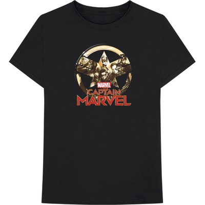 Marvel tričko Captain Marvel Star Logo čierne