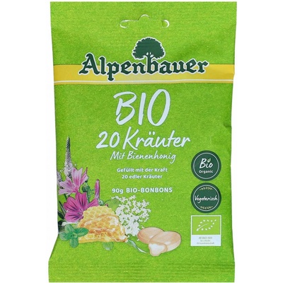 ALPENBAUER Přírodní bonbóny 20 bylinek BIO 90 g