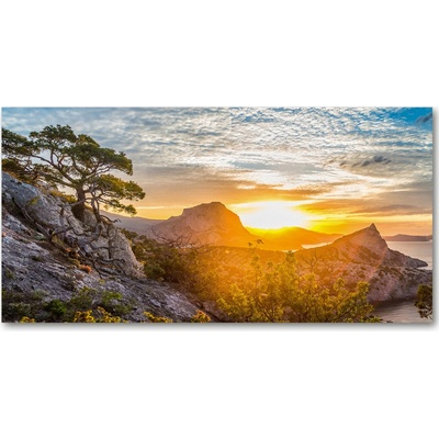 Fotoobraz na skle západ slnka 100x50 cm
