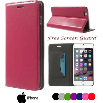 Image 1 of Apple iPhone 6 Plus 5.5 Wallet Кожен Калъф + Протектор