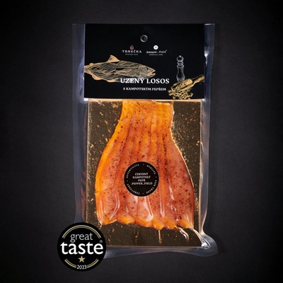 Trnečka Smoked Fish Losos uzený studeným kouřem s Červeným pepřem .pepper..field min. 100g