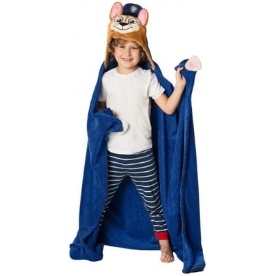 Carbotex Dětská supersoft deka s 3D kapucí PAW PATROL Chase 1