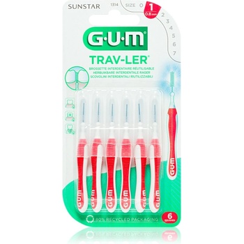 Sunstar Trav-Ler Interdental четки за междузъбно пространство 0, 8 mm 6 бр