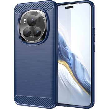 GKK Противоударен Калъф за HONOR Magic 6 Pro, Premium Carbon Case, Син (5906601819553)