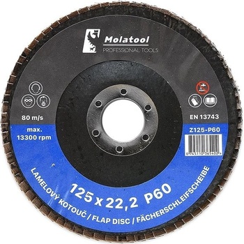 Molatool Lamelový brusný kotouč 125 mm P60 Z125-P60