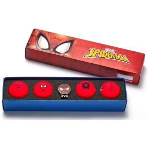 VOLVIK Gb vv marvel spiderman set 4 balls + 1 ballmarker