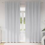 Pure Line Home Плътни завеси в цвят светлосив с комбиниран перделък, 2 бр. , 140 x 260 см