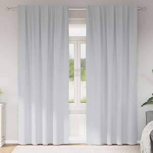 Pure Line Home Плътни завеси в цвят светлосив с комбиниран перделък, 2 бр. , 140 x 260 см