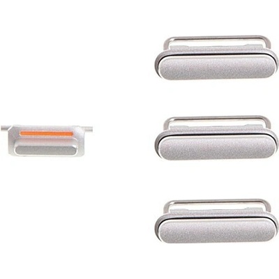 AppleMix Sada bočných tlačidiel pre Apple iPhone 6S Plus (Napájanie + Hlasitosť + Stlmenie) - Strieborná - Kvalita A+