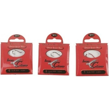 Iron Claw nadväzce Drop Shot Rigs 2 háčiky 0,20mm 4ks