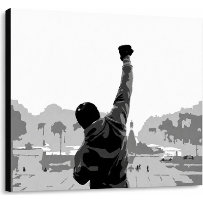 Ručne maľovaný POP Art obraz ROCKY - 90x60 cm