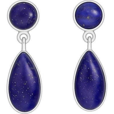 Jantario Strieborné náušnice s lapis lazuli Dokonalá elegancia 102445