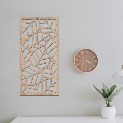 dřevo života Dřevěný dekorační panel LEAF II Rozměry (cm): 50x95, Zvolte barvu dekoru: Dub Sonoma