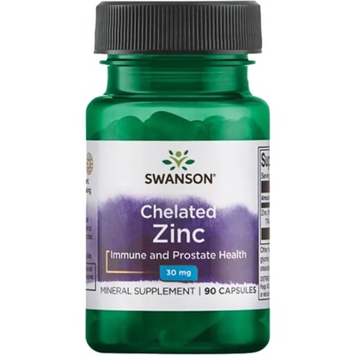 Swanson Chelated Zinc, 30 mg, 90 капсули, Swanson (SWU065)