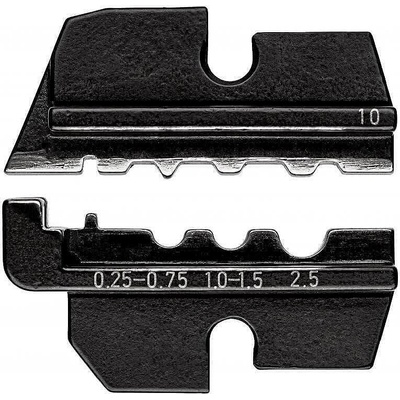 KNIPEX Челюсти CrimpSystem за кримпване на кабелни накрайници 0.25-2.5мм2 DIN неизолирани, Knipex (K974910)