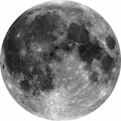 Komar Dots D1-019 Kulatá samolepicí fototapeta Měsíc průměr ø 125 cm