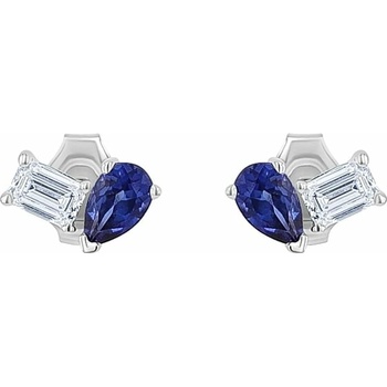 Eppi Náušnice Toi et Moi s lab-grown diamantom a zafírom Keris E47020